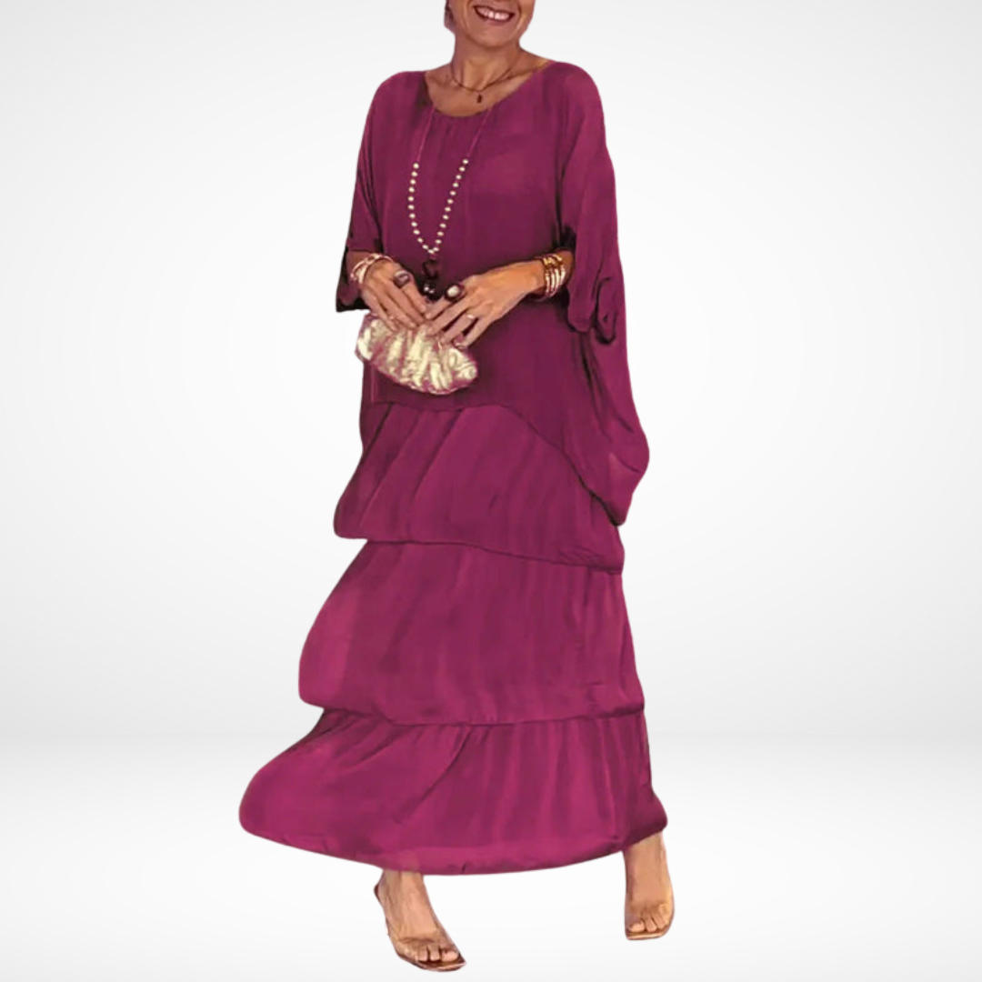 Hylda™ Abito Maxi Artistico Lungo