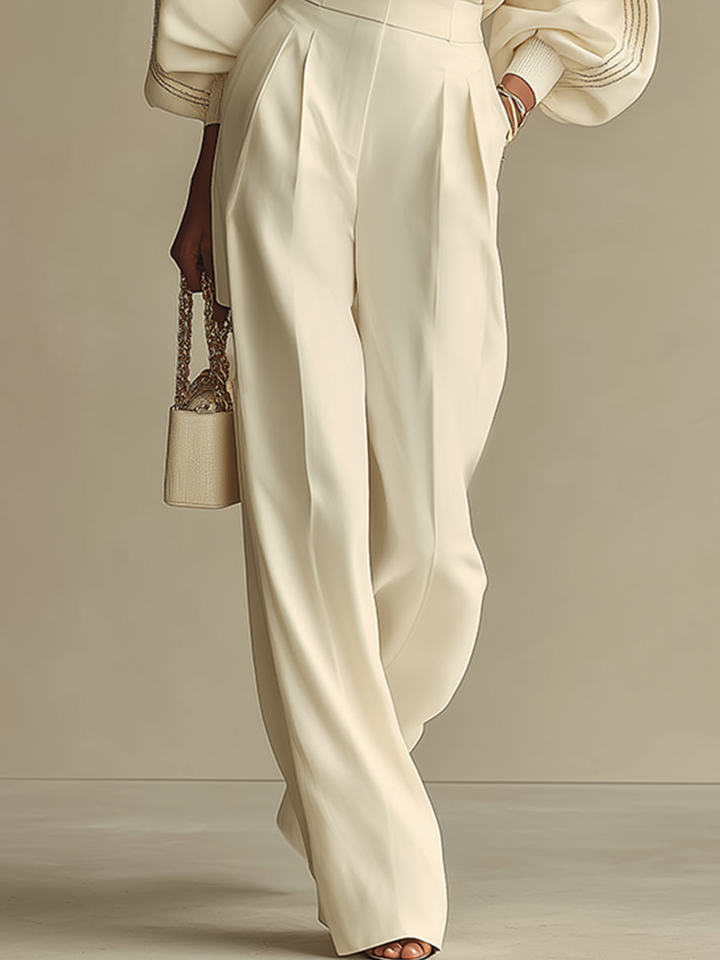 Selena – completo a righe con pantaloni larghi