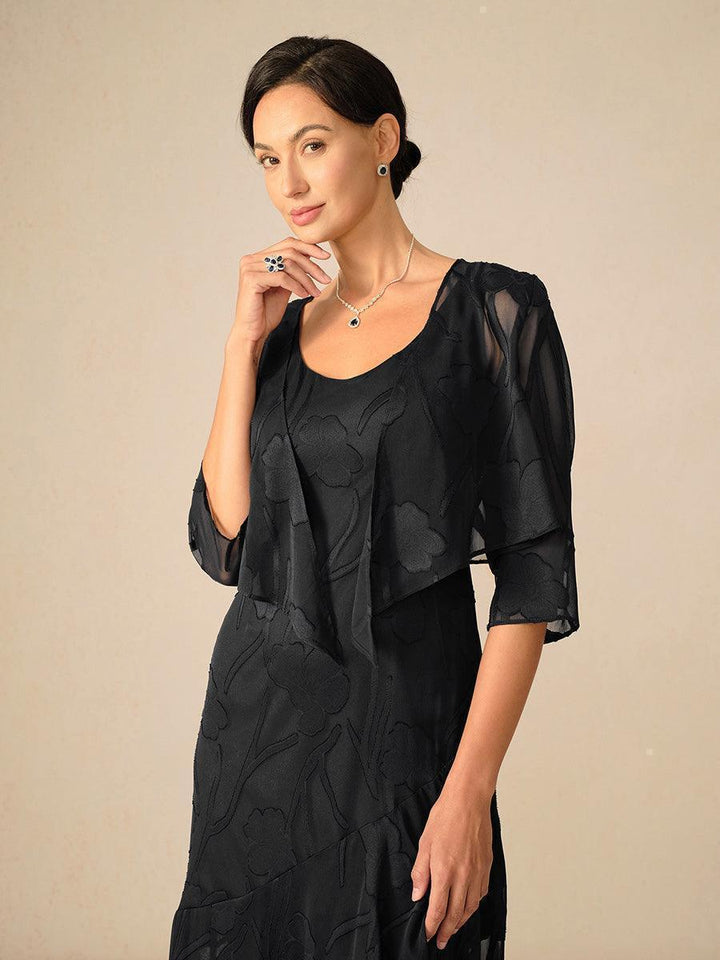 Abito Elegante in Chiffon Floreale