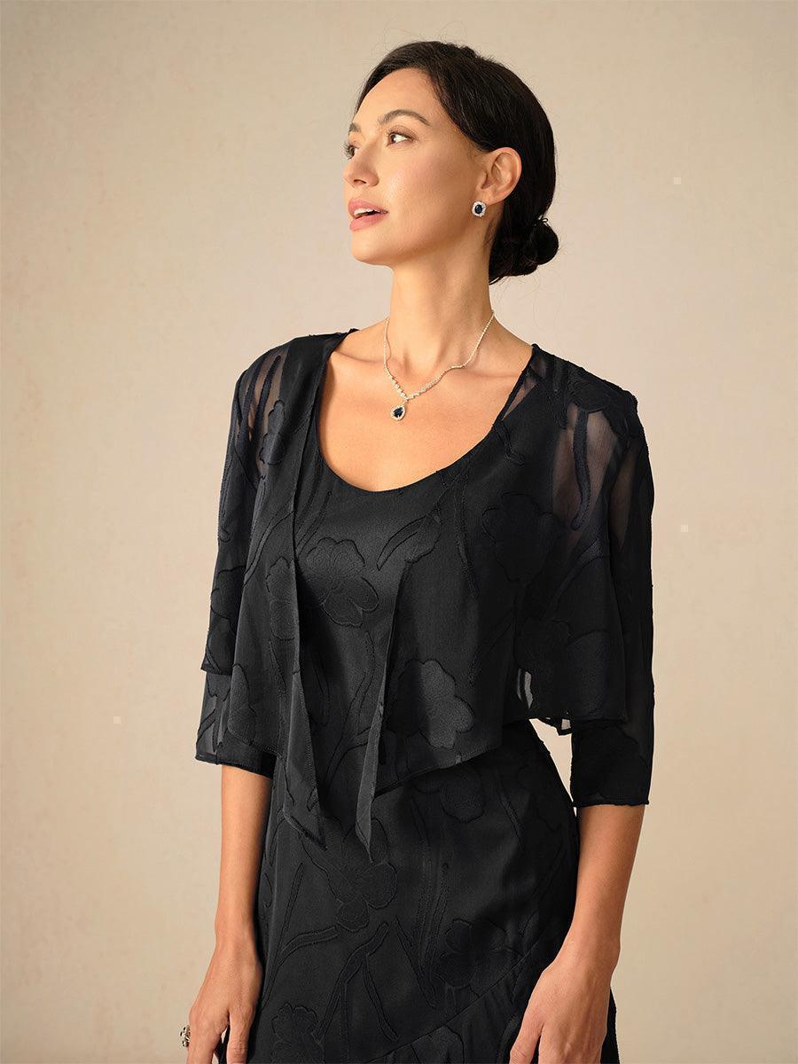 Abito Elegante in Chiffon Floreale