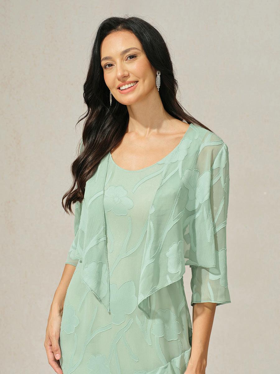 Abito Elegante in Chiffon Floreale
