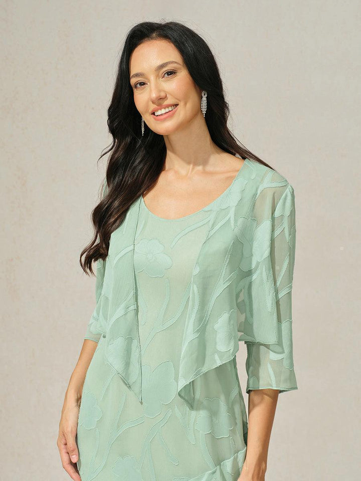 Abito Elegante in Chiffon Floreale